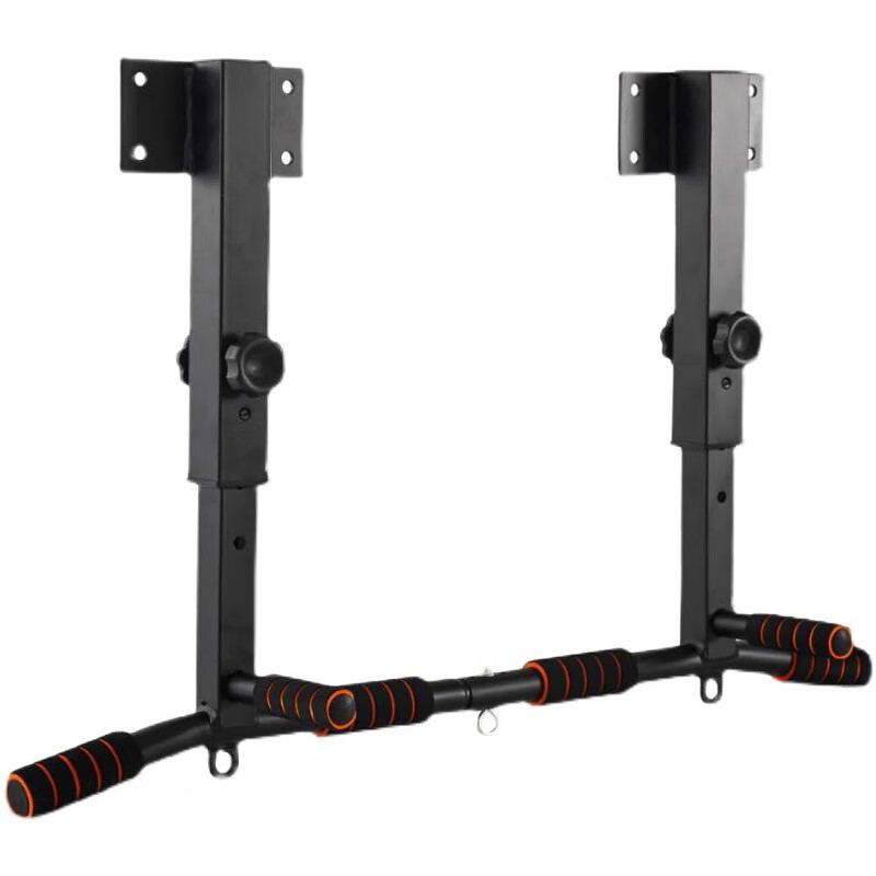 Shangqimai pull-up device home horizontal bar indoor wall-mounted thickened punched boom hanging top-mounted fixed fitness single bar side beam adjustable black
