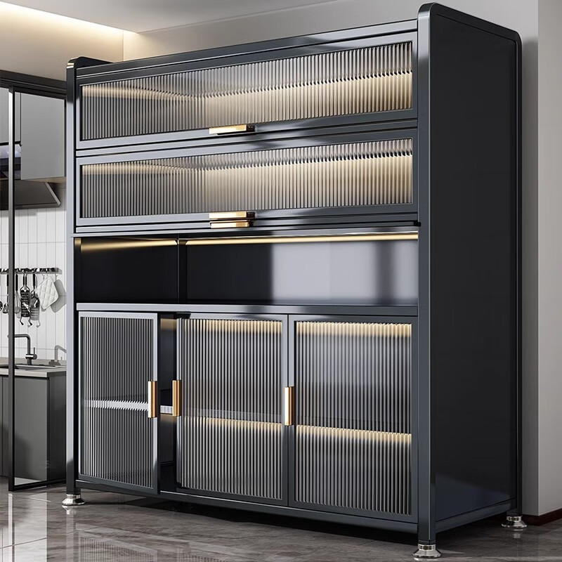 ZSVIP German multifunctional kitchen shelf microwave sideboard storage cabinet floor storage cabinet 2025 new 6-layer 120cm*44cm*178cm including installation