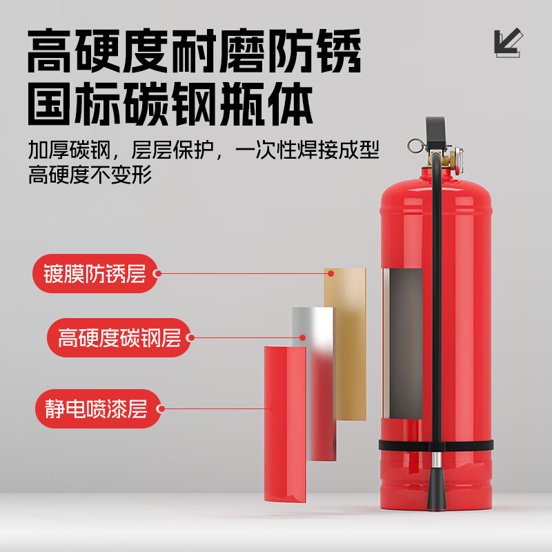 Huaxiao New National Standard Fire Extinguisher Commercial Household Portable Dry Powder Fire Extinguisher Vehicle-mounted Large Truck Annual Inspection Fire Extinguisher Bottle 3C 4kg Dry Powder Fire Extinguisher-New National Standard