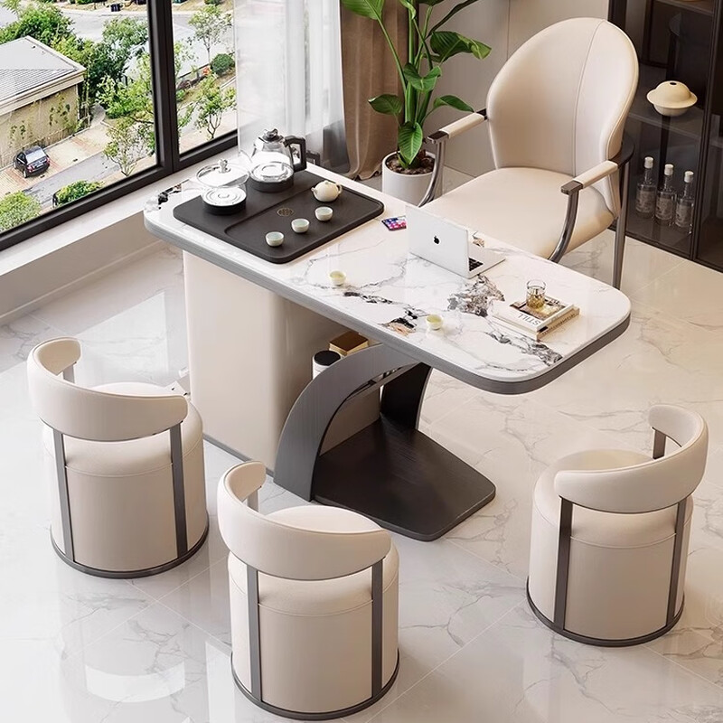 Yipintiancheng light luxury slate balcony tea table and chair combination modern small apartment tea table living room household small tea table kettle integrated 1.0 meter single tea table color contact customer service notes