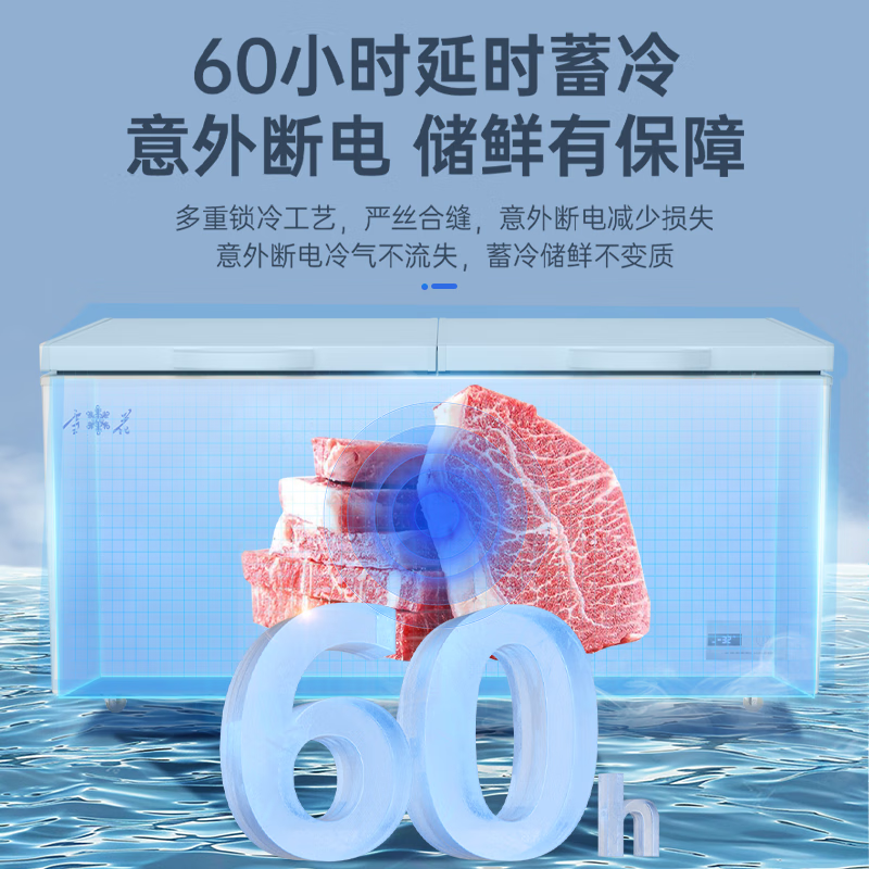 Snowflake Freezer Commercial Large Capacity Full Freezing Household Horizontal Refrigeration and Freezing Dual-Purpose Single Temperature Dual Temperature Freezer Ice Cream Display Cabinet Quick Freezer 1368 Single Temperature Ultra Digital Display Version | First Class Energy Saving | Frost Reduction 95%