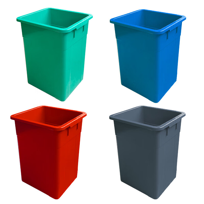 Liner fiberglass outdoor trash can square inner barrel aluminum plastic inner barrel outdoor peel box sanitation plastic storage barrel aluminum plastic square barrel 25*31*43CM