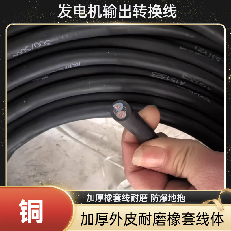 Jiang Zhiai household single-phase gasoline diesel generator cable cord power cord high-power power output cord round socket 4000W floor mop socket 1