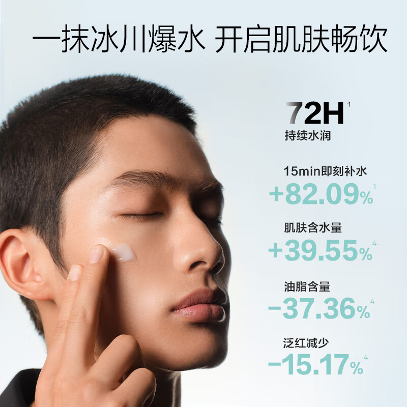 Korean men's special skin care product set Glacier Bottle Essence Hydrating Moisturizing Oil Control Soothing Practical Gift for Boyfriend