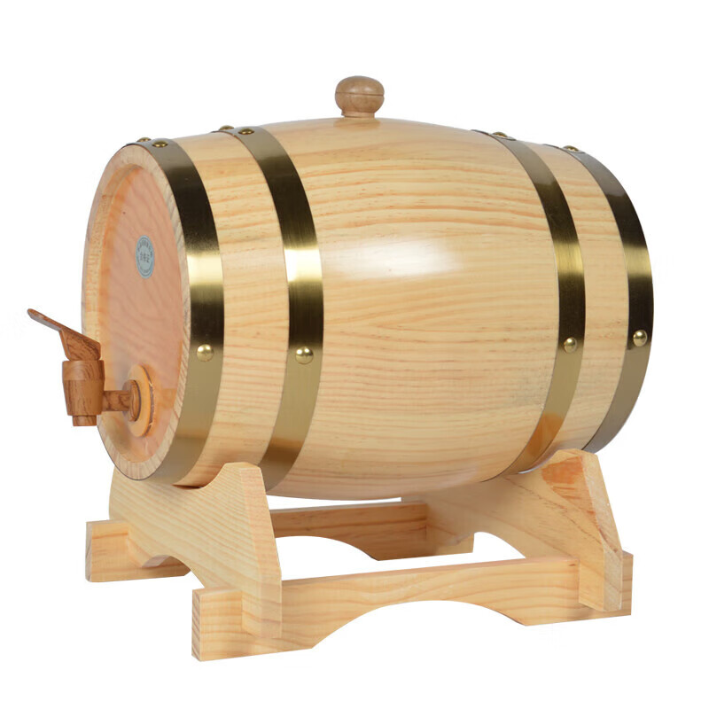 Rose plastic oak barrel red wine barrel wine making wine decorative beer barrel retro copper hoop 10L