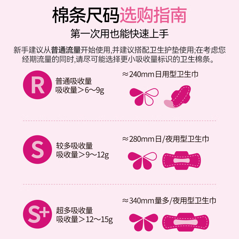 Light time long catheter type tampon 18 bud menstrual tampon swimming built-in sanitary napkin aunt stick normal flow 18 pcs (R18)