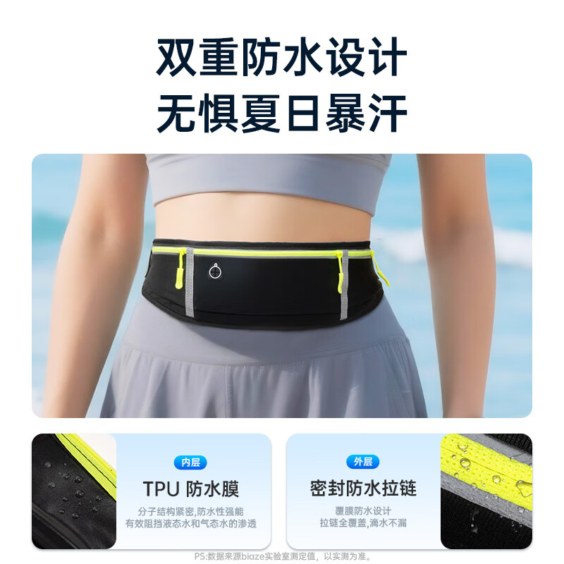 Biaz running waist bag, sports waist bag for men and women, mobile phone carrying artifact, outdoor multi-functional large-capacity storage bag, waterproof adjustable belt equipment, cross-body chest bag JK878