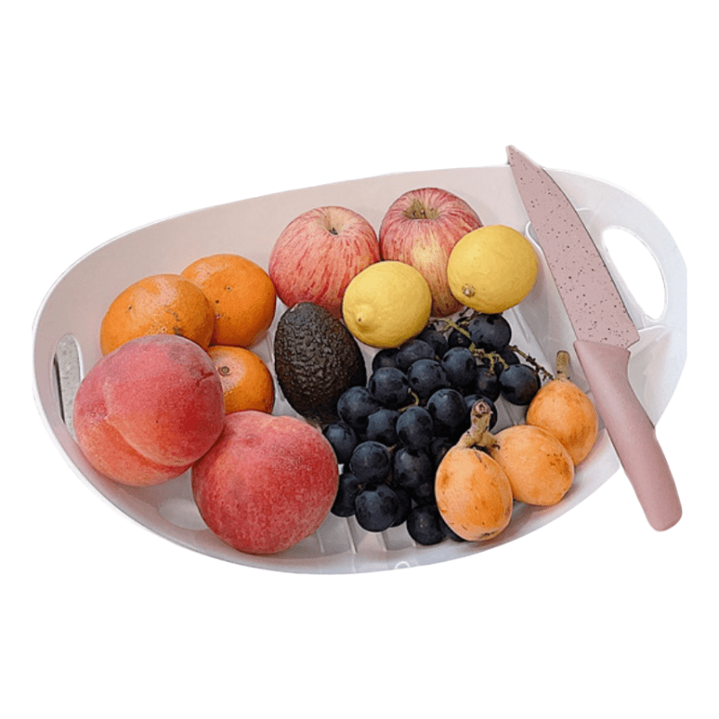 Shijanu Drainage Bowl Rack Home Kitchen Storage Box Water Filter Rack Tableware Drainage Box White 1 Pack