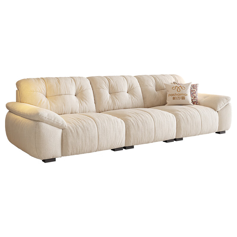 Pashaman Hug Bear fabric sofa fully removable and washable chenille small apartment cloud retro cream style living room 2657ZF 2.8 meters multi-seater fully removable and washable design luxury version 50% selection - chenille violet + light elastic cotton + sponge
