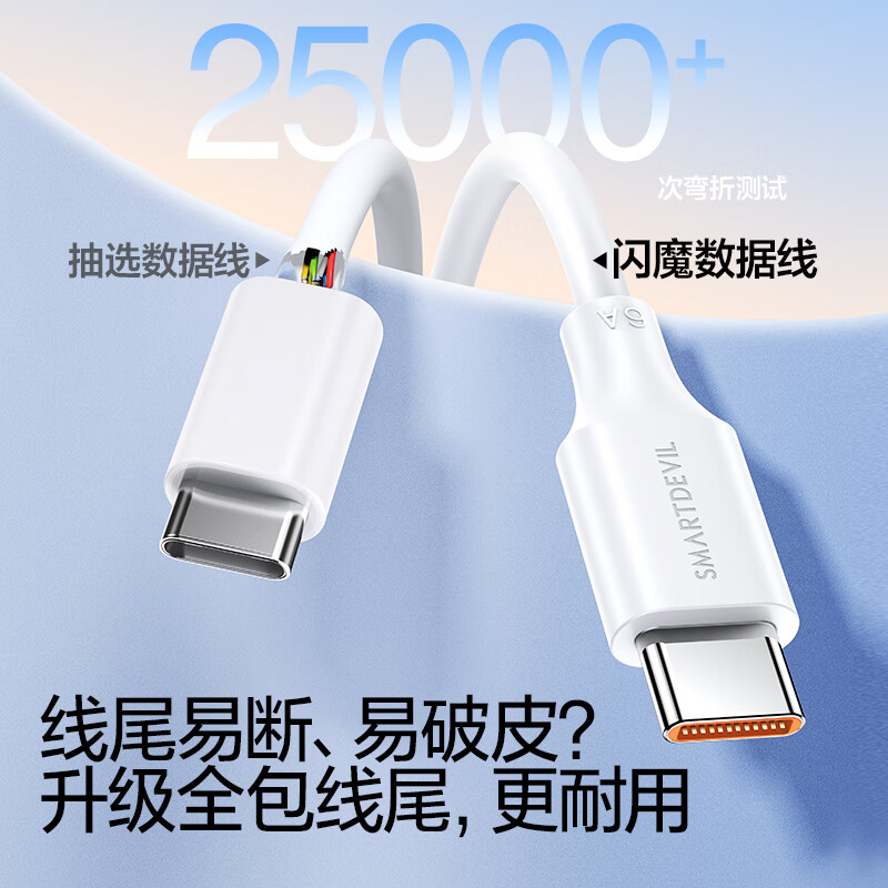 Flash Magic Type-C data cable 6A is suitable for Huawei Honor super fast charging 100W/88W/66W charging cable Mate70/60Pro/Pura80 Xiaomi Android mobile phone and tablet