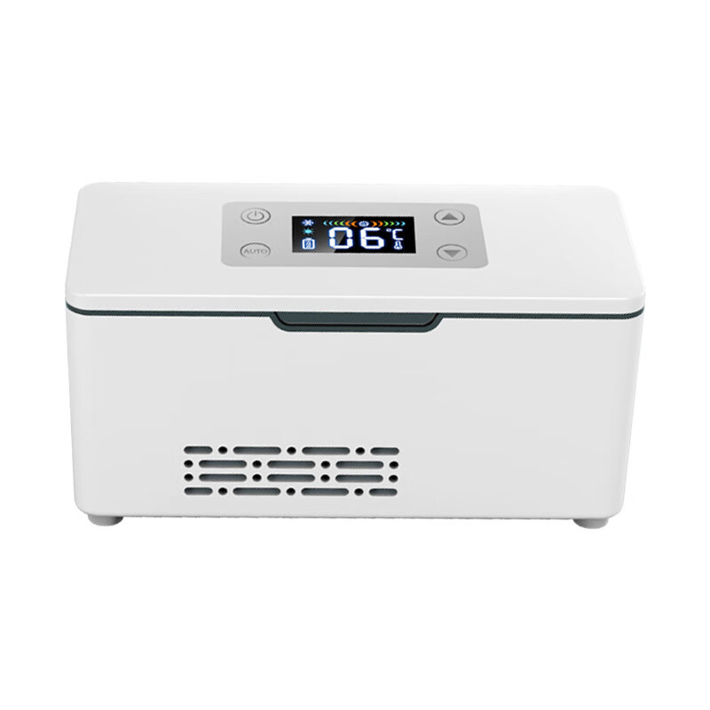 Coolbao Insulin Refrigerator Box Portable Travel Charging Refrigeration Small Refrigerator Car Home Dual-Purpose Medicine Refrigerator Thermostat Upgraded Touch Single Battery 10 Hours of Battery Life