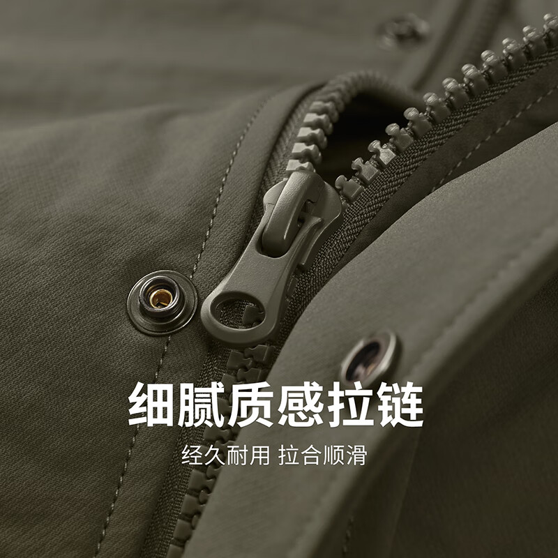 Dances with Wolves Windproof Stand Collar Jacket Men's 2026 Spring New Commuting Anti-Wrinkle High-Quality Casual Youth Loose Jacket 1078 Military Green 203 - Quilted Style L (175)