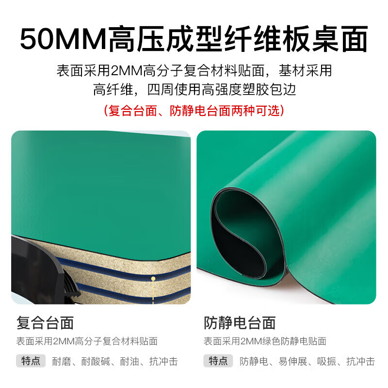 Baigang heavy-duty fitter operating table anti-static workbench repair table workshop assembly line mold test table single table 2100*750*800