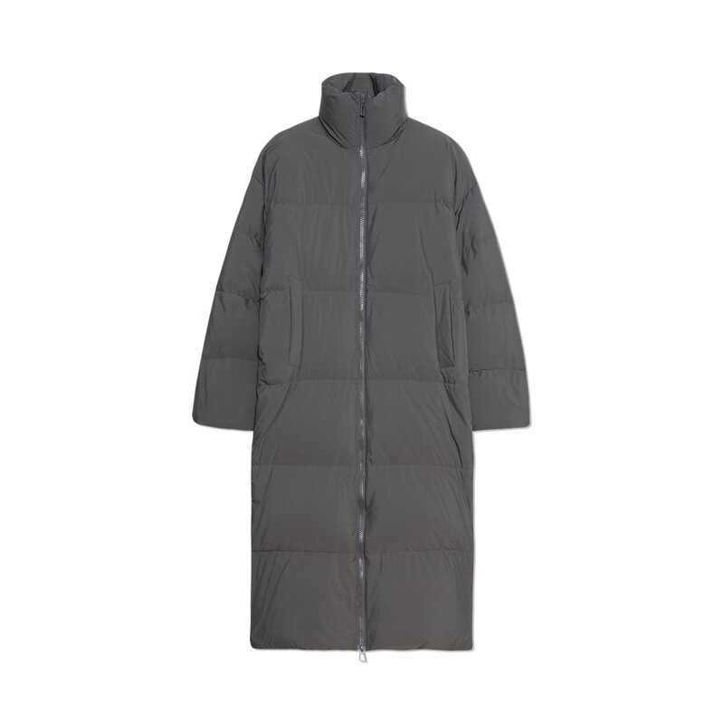 THORNSAURA Thorn Light THORNSAURA 2025 Winter New 90 White Duck Down Long Stand Collar Warm Down Jacket Women Space Gray M