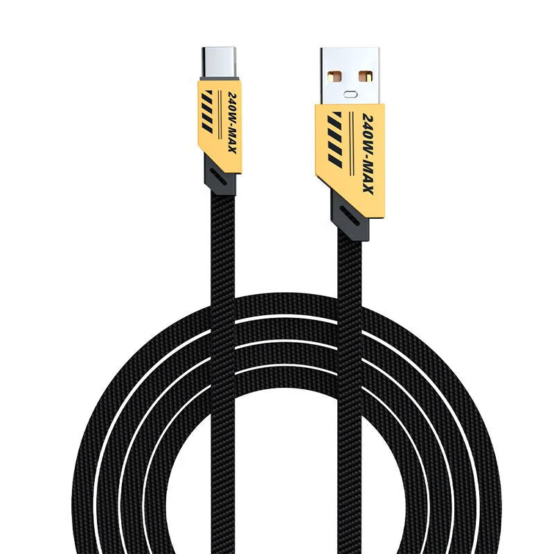 Metal mecha type-c fast charging data cable suitable for Huawei charging cable flash charging mobile phone charger cable charging cable fast charging cable mecha type c port 2 meters 1