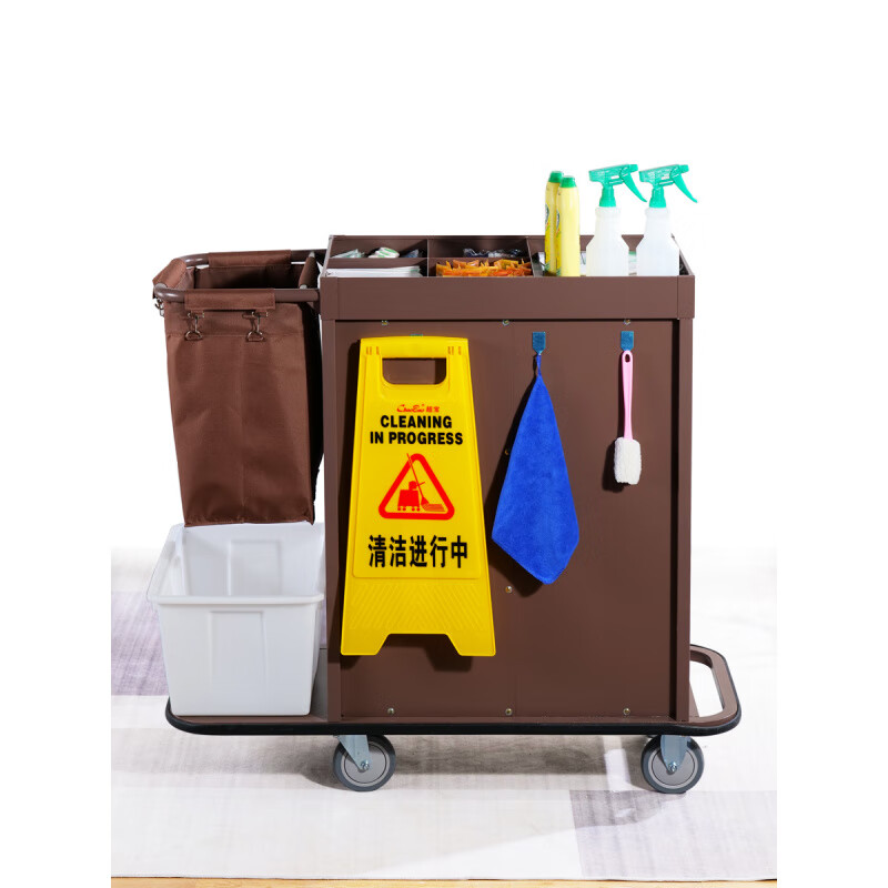 Hotel room multi-function trolley linen cart cleaning work cart cleaning cart guest room entrance hygiene service cart small new reinforced (stainless steel) multi-function