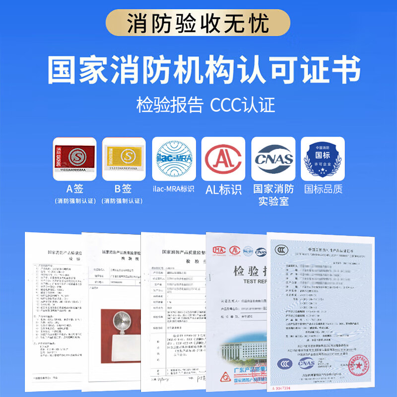 JIANGUAN Emergency Light Jingcang Jisuda Fire Emergency Lighting Double Head Evacuation Lighting Safety Exit Indicator Light