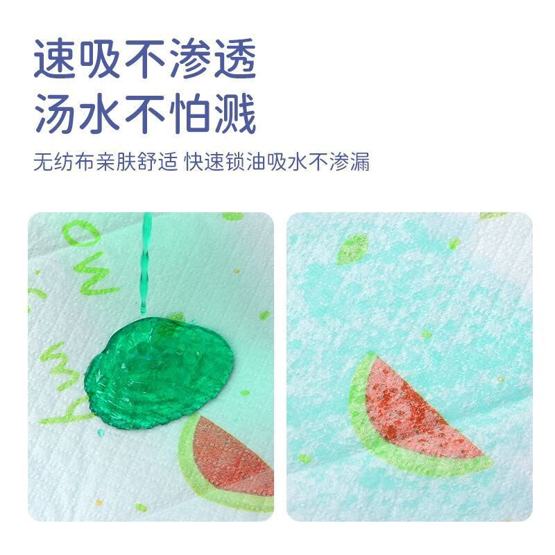 RSRDDY disposable placemats, baby table mats, waterproof, children, students, toddlers table mats, tablecloths, water-absorbent eating rectangular, independent small packaging, Rabbit placemats, 20 pieces