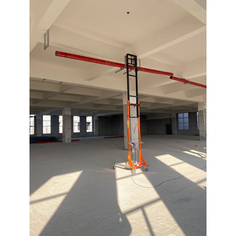 Fire pipe lift ventilation pipe installation lift electric lifting platform can be equipped with six-wheel 220v remote control, height from 2.7 meters to 5 meters, load capacity 300KG