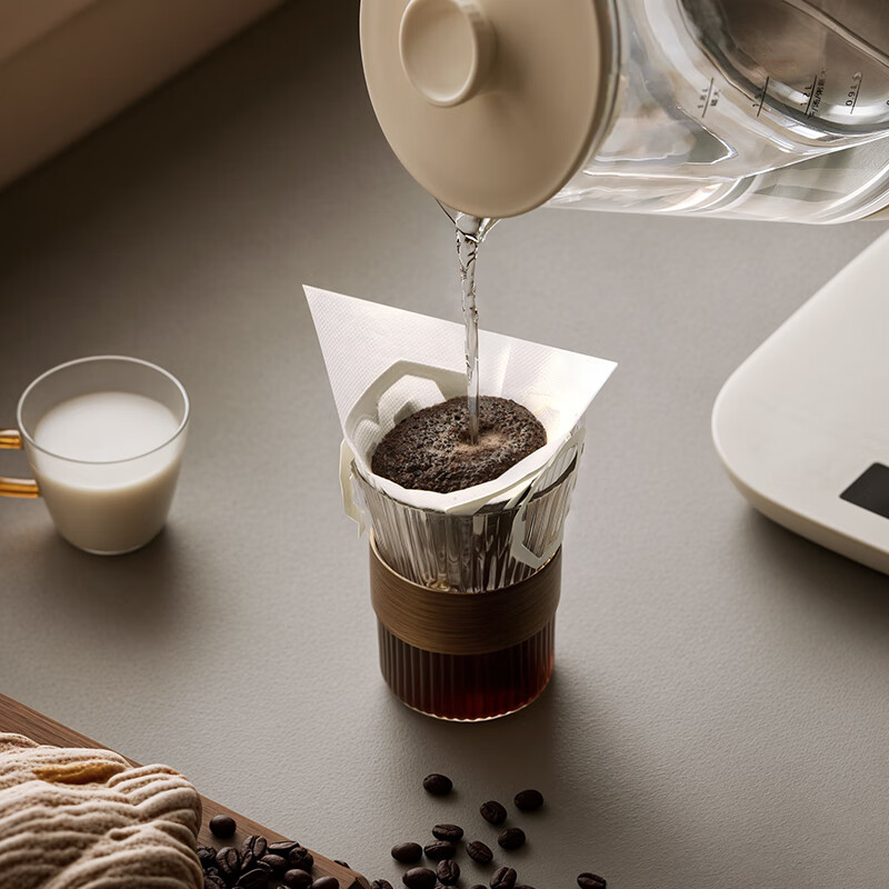 CLITON ear-hanging coffee filter paper V-shaped portable hand-brewed coffee powder filter drip-type hand-brewed coffee powder filter bag 30 pieces