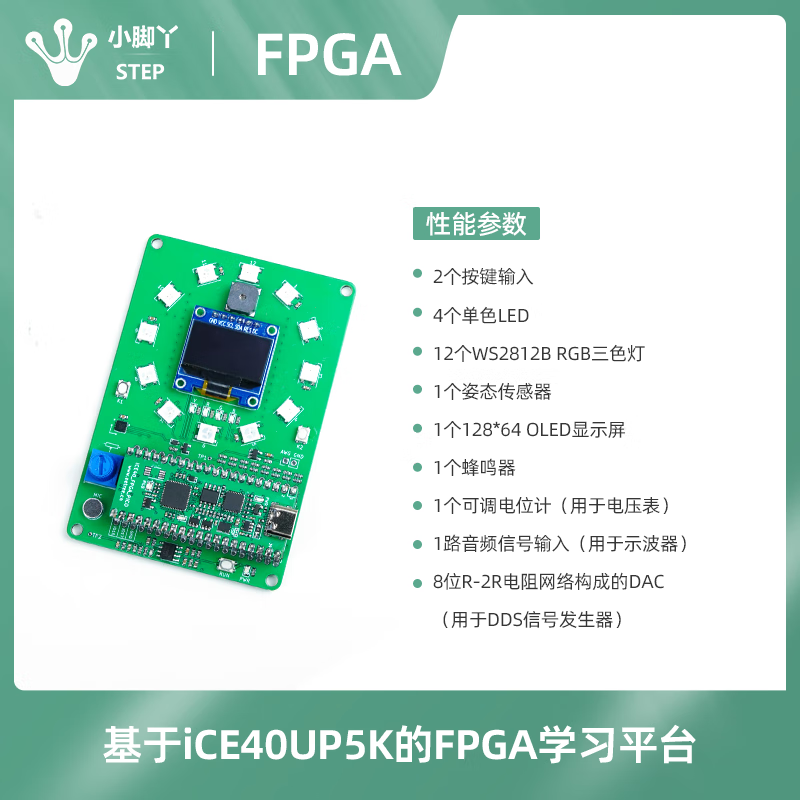 Yue Changsheng iCE40UP5K FPGA learning board RISC-V transplantation compatible with Raspberry Pi PICO HDL programming baseboard not included