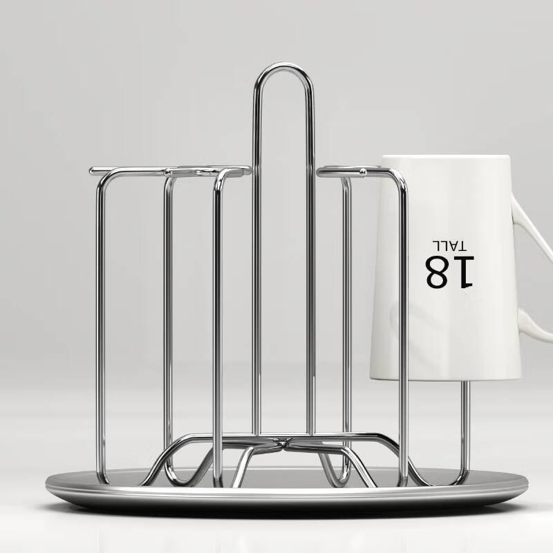 He Jiagong cup drain rack upside down tea cup storage rack baby bottle drain rack drying 304 stainless steel 304 stainless steel cup holder + 304 stainless steel water tray