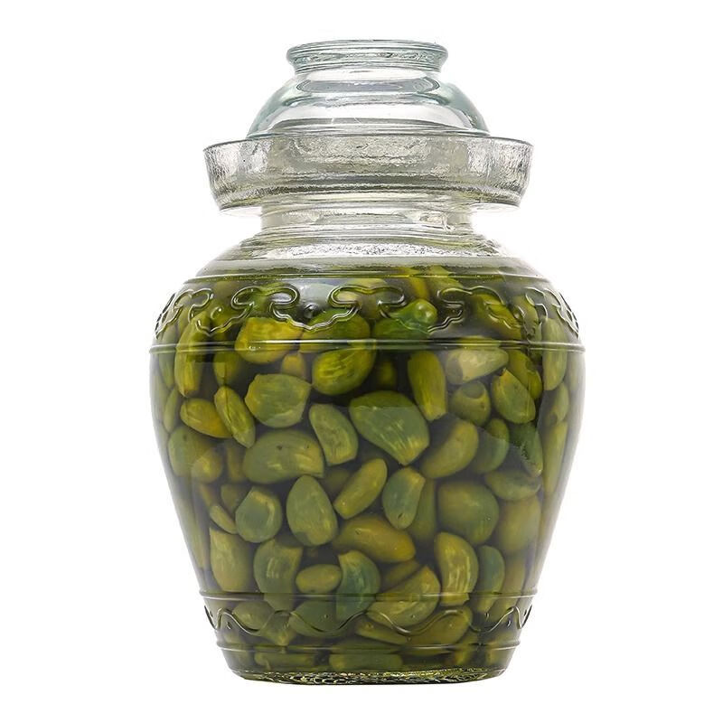 Zailou kimchi jar household glass sealed large capacity thickened transparent spicy cabbage radish sauerkraut Sichuan pickle jar 3 pounds