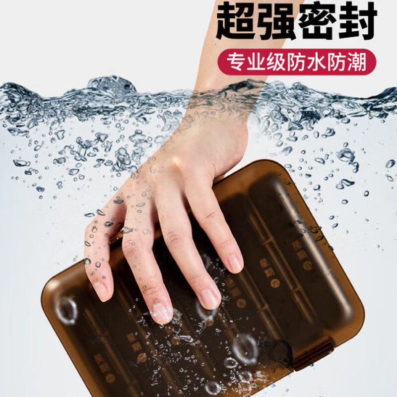 Huli German high-end medicine box seven days a week medicine dispenser medicine reminder medicine portable small box black 21 compartments food grade + moisture-proof + three-layer sealing