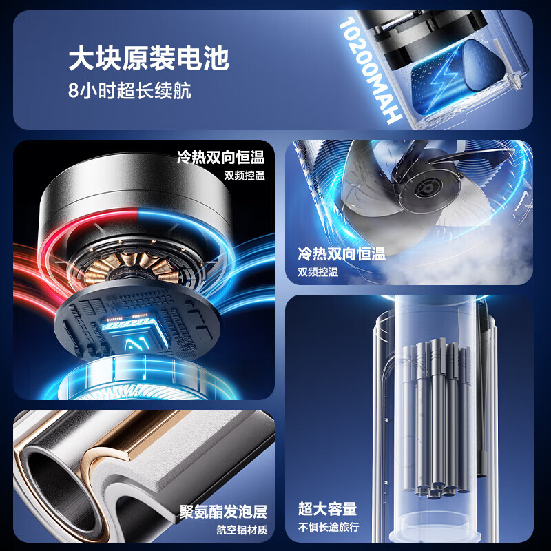 Insulin-specific rechargeable refrigeration box, portable medicine constant temperature mini refrigerator, precise temperature control refrigeration cup, basic battery life model / cold storage battery life of about 7 hours, 0.5L, built-in battery compartment, free cooling pack after taking the photo