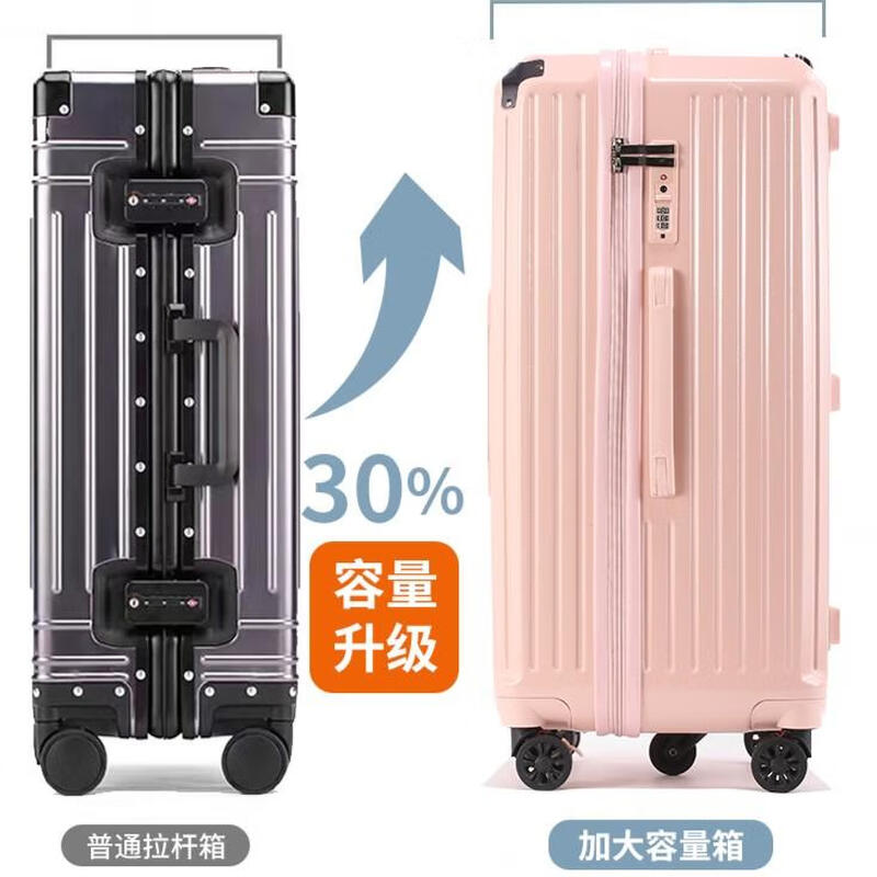 SGG suitcase girls large capacity trolley case cute suitcase universal wheels thickened iron gray 26 inches