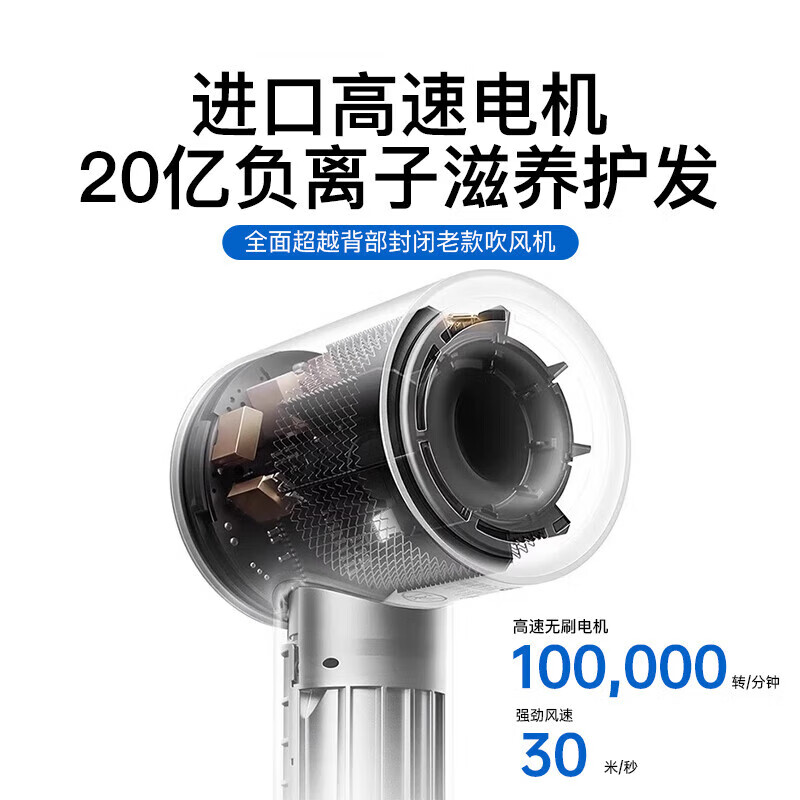 Dianxiaocheng bladeless high-speed hair dryer with 2 billion negative ions for home use, silent, high-power, non-harming hair + hair clipper set