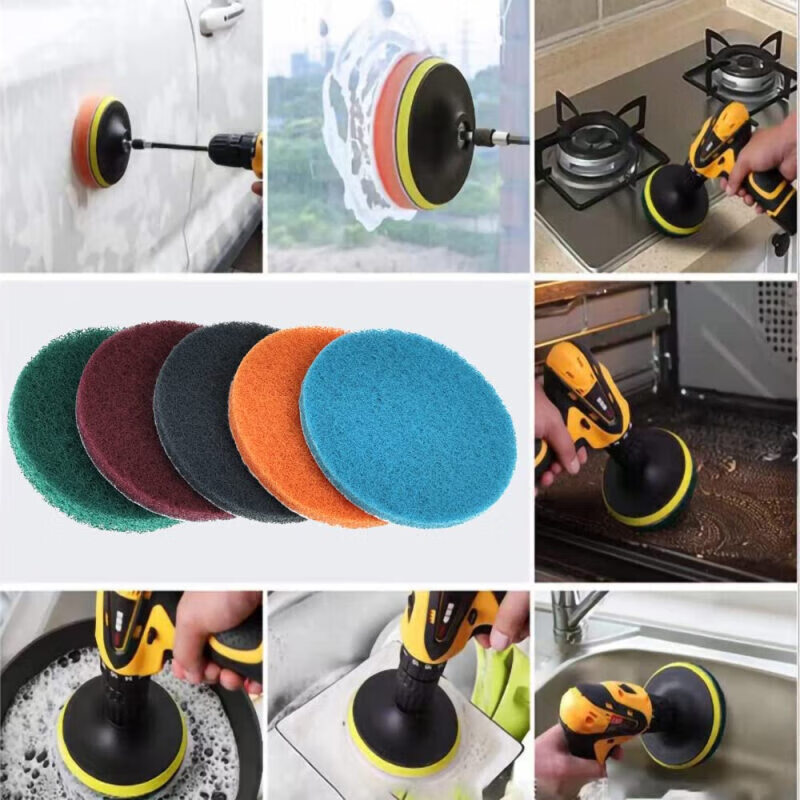 Fengxi polishing artifact tile electric scouring pad set marble stone cleaning brush wheel electric drill brush