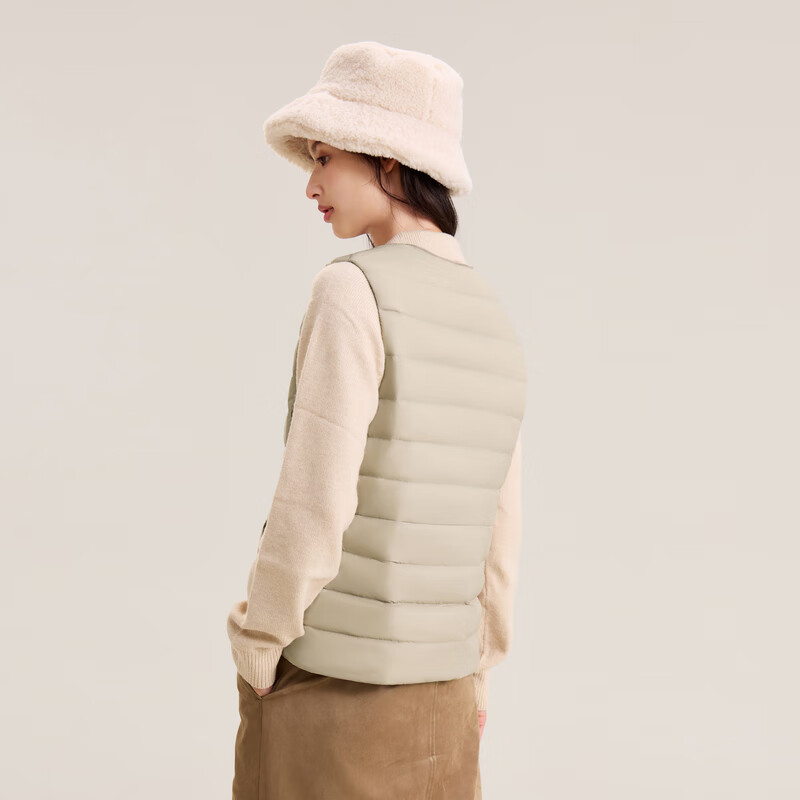 Flying in the Snow 2025 Classic New Style Basic Comfortable Thin Down Convenient Short Warm Down Vest Portable and Comfortable