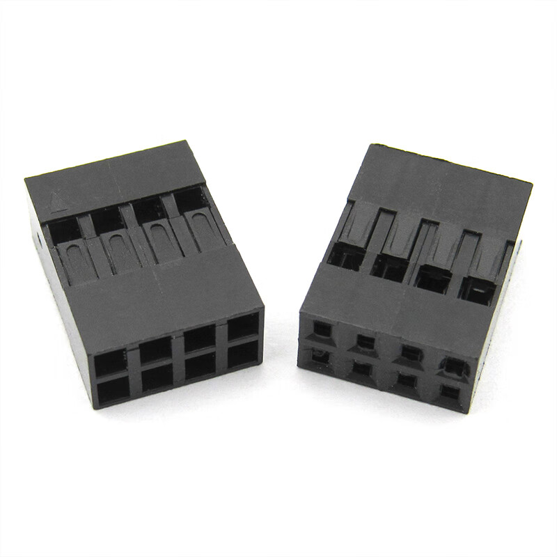 Dafuri Dupont Shell Dupont Rubber Shell Female 2.54mm Pitch Dupont Line Plug Single Row Double Row 1P/2P/4P/~10P 2*3P (double row) (100 pcs)