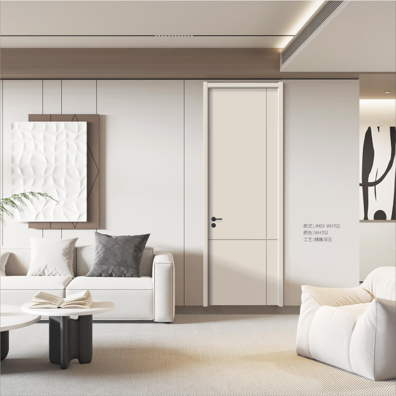 Hexiang Wanhua Hexiang formaldehyde-free wooden door 1001 package installation