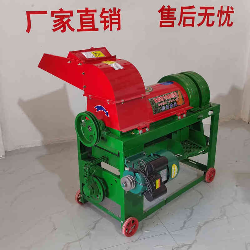 Wen Yijia electric corn thresher new corn thresher large 2 type double wind three-layer screen thickened cob threshing machine double wind large 2 type with an hourly output of 3000-4000 catties + motor