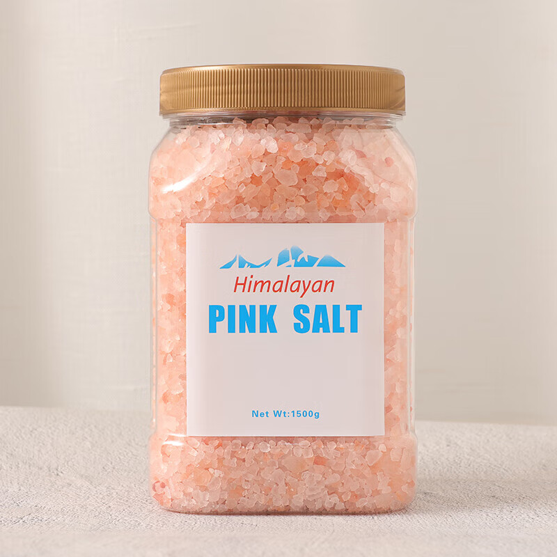 PINK imported Himalayan rose salt coarse particle bath salt mineral salt rock salt sea salt pink salt pollution-free 1500g 1500g