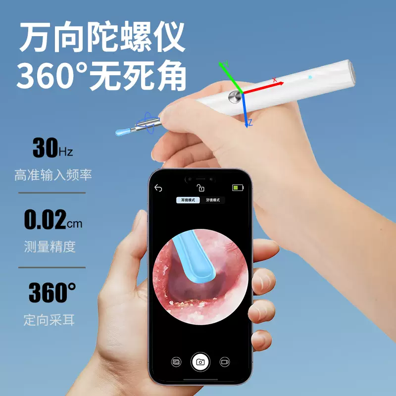 Yusenyi Visual Ear Picking Spoon, Ultra HD Endoscope, Professional Ear Picking Tool with Light for Children and Adults, Violet (1 Billion Ultra HD Pixels) Fast Charging Base, Safe and Ear-Free Compatible with Apple Security