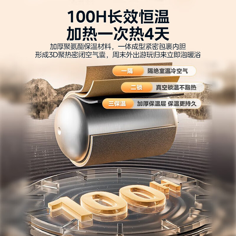 Midea's Hualing Shenji 50-liter household storage-type electric water heater is installed at the door with fast heating, first-class energy efficiency, extended electric wall and national subsidy F5020-KY1Pro (HE)