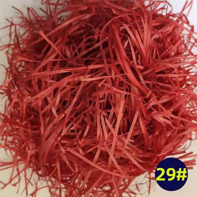 Raffia filling Internet celebrity gift box souvenir cushioning filling for boyfriend and girlfriend wedding candy bedding manufacturer wholesale wine red 500g super cost-effective