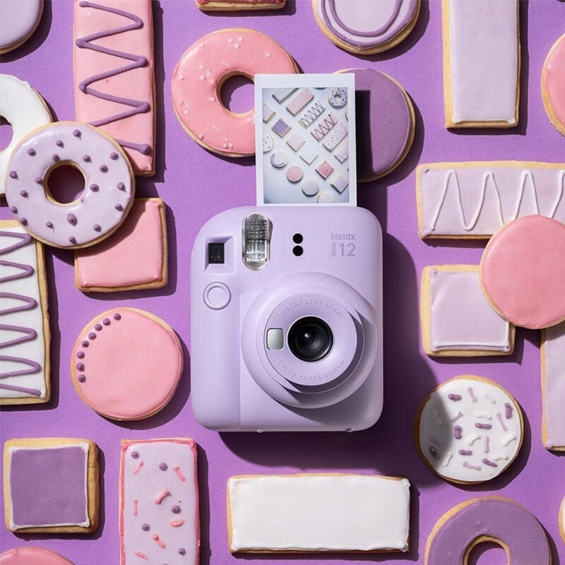 Fuji (FUJIFILM) Polaroid camera mini12 camera mini11 photo paper one-time imaging photo birthday gift Mini12 Iris Purple International version Christmas gift annual meeting prize