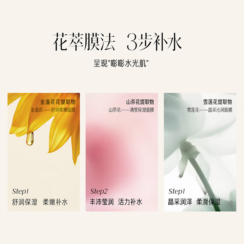 Sanshenghua Pechoin's Hyaluronic Acid Hydrating, Brightening, Moisturizing, Cleansing, Skin Care, Brightening and Rejuvenating Mask 20 pieces