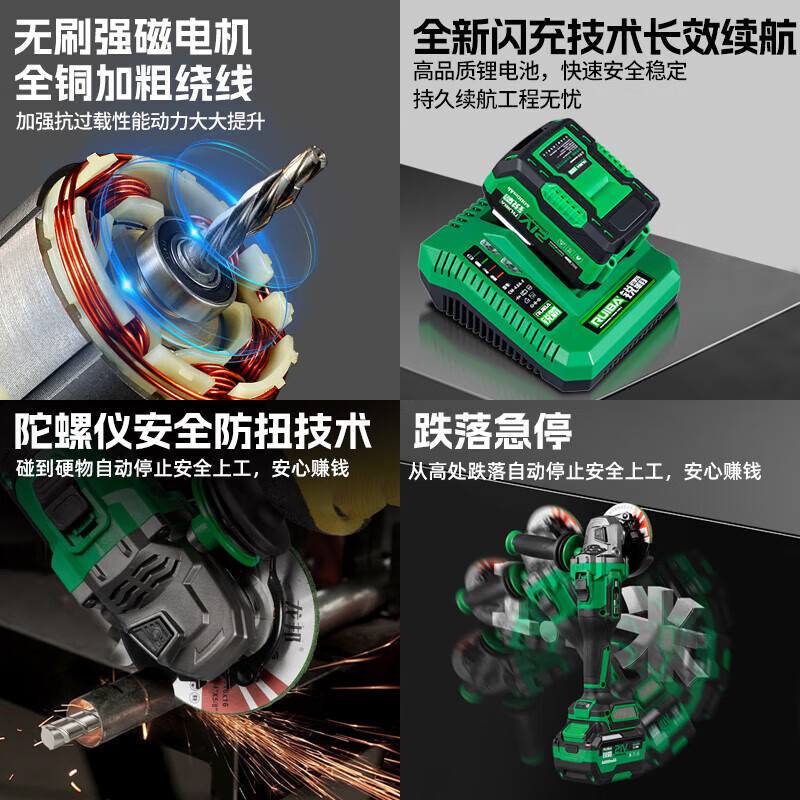 Sanqihu angle grinder JM-125AT bare metal