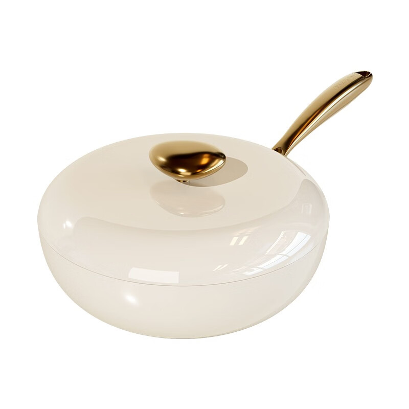 Wenlun Mountain cobblestone ultra-titanium non-stick wok household cooking pot uncoated induction cooker gas stove ultra-titanium stir-fry titanium non-stick wok