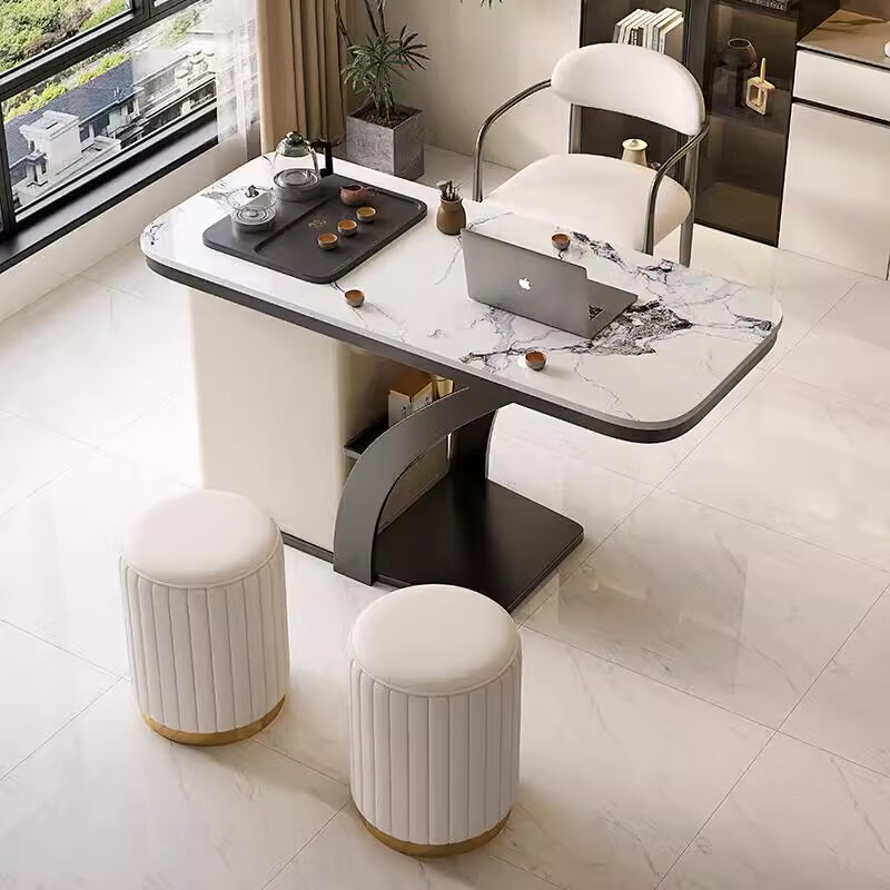 Yipintiancheng light luxury slate balcony tea table and chair combination modern small apartment tea table living room household small tea table kettle integrated 1.0 meter single tea table color contact customer service notes