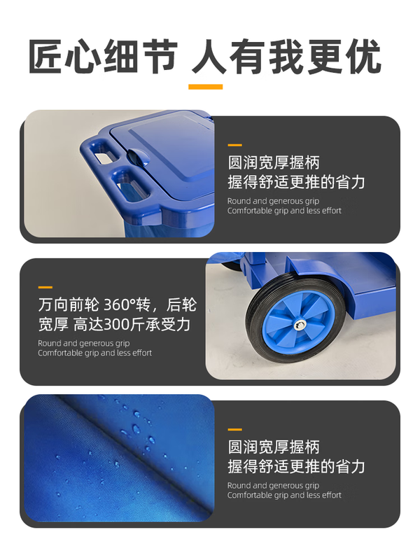 Car Cleaning Car Multifunctional Trolley Hotel Property Linen Hygiene Cart Guest Room Special Tool Cart A Package Covered Gray Thickened Model