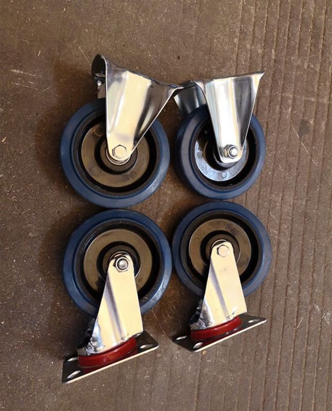 AIBODUO service vehicle, work vehicle, practical wheel, linen vehicle, collection vehicle, directional wheel, universal wheel, cleaning vehicle, silent wheel, 6-inch directional wheel (5-inch hole position), hole spacing 5.5*7.5