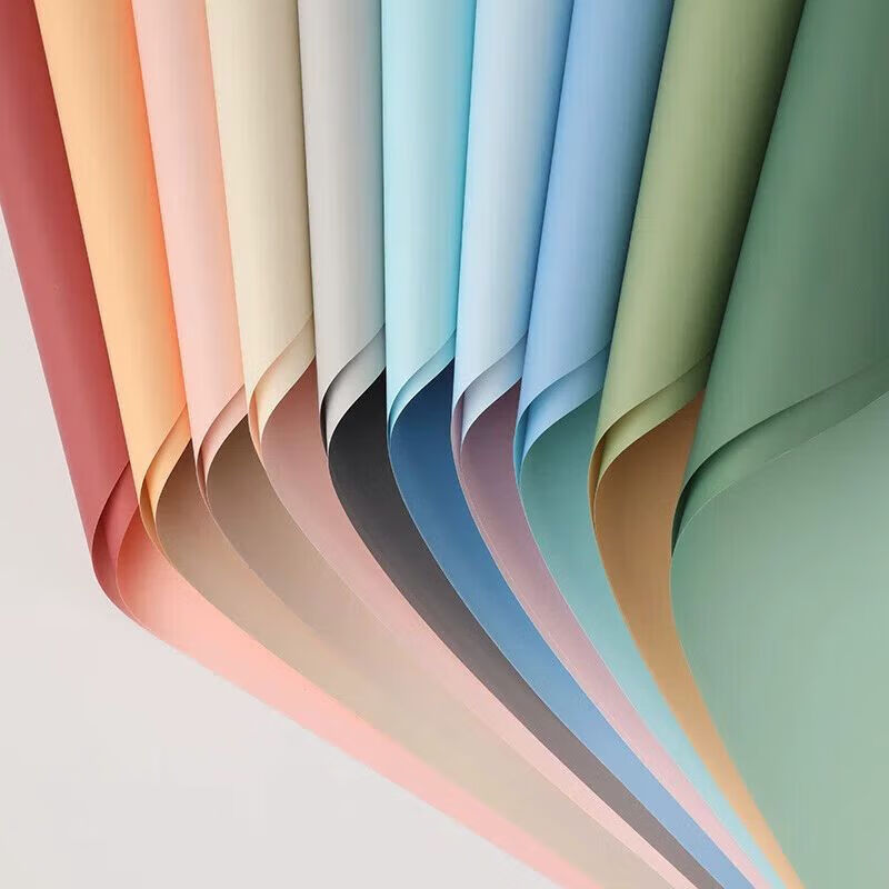 Teacher's Day Ouya paper flower bouquet wrapping paper waterproof two-color flower shop materials handmade flower wrapping paper diy material X1hd2 champagne + matcha 58*58cm/20 sheets