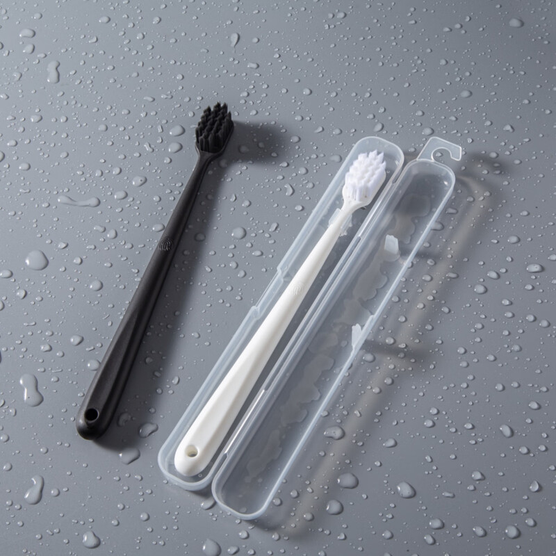 Haoniu Wanrou toothbrush soft bristles adult home portable toothbrush box travel pack 2 pieces