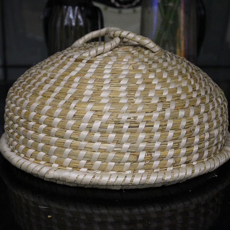 Meikejie Pot Lid Straw Bridle Bamboo Steamer Deepened and Height Straw Hat Steaming Lid Steamer Universal Cage Cap Pot Round Lid Universal 28 cm according to the inner diameter of the pot mouth Ordinary style without edging